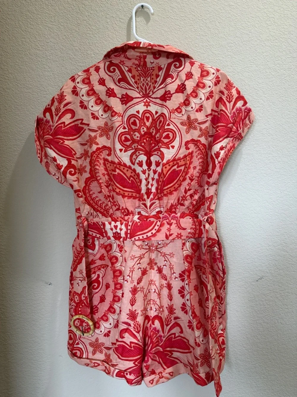 FARM Rio Coral and Red Romper NWT medium - Picture 5 of 5